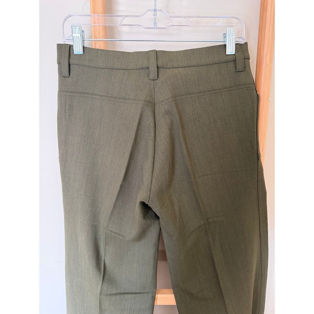 Vintage Christian Dior by John Galliano Olive Wide Leg Pants US 6 - Picture 4 of 6